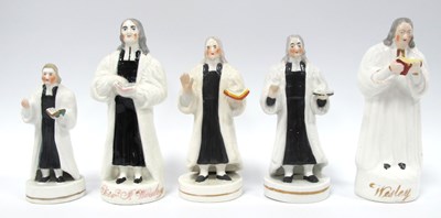 Lot 1137 - Five Staffordshire Pottery Standing Figures of...