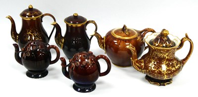 Lot 1051 - Two Brameld Cadogan Teapots, with flowering...