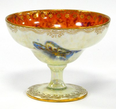 Lot 1083 - A Wedgwood Porcelain Circular Butterfly Lustre...