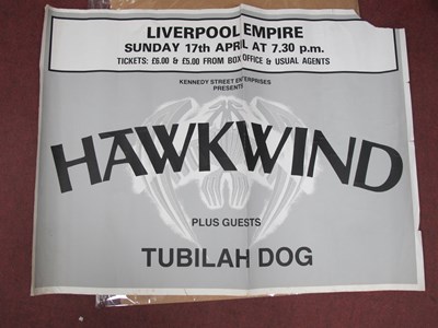 Lot 1018 - Hawkwind Poster with Guests Tubilah Dog at...