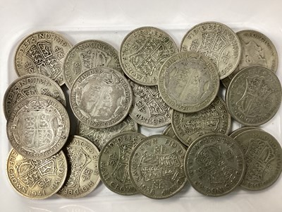 Lot 578 - GB Pre 1947 Silver Half Crowns, total weight...