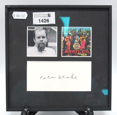 Lot 1426 - The Beatles, autograph of Peter Blake, the...