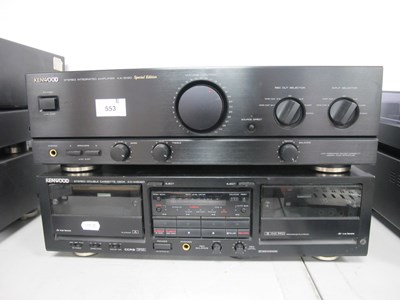 Lot 553 - KENWOOD KX-W6020 - Double Cassette Deck, and a...