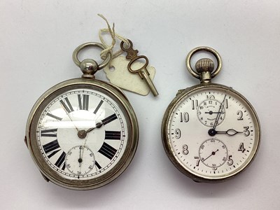 Lot 308 - A Hallmarked Silver Cased 'Renova Patented...