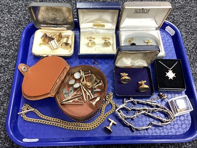 Lot 327 - A Collection of Gent's Cufflinks and Other...
