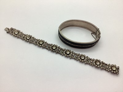 Lot 200 - A Vintage Hallmarked Silver Panel Bracelet,...