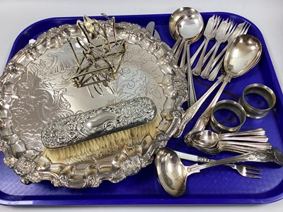 Lot 232 - A Hallmarked Silver Back Brush, detailed in...