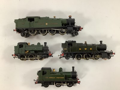 Lot 641 - Four 'OO' Gauge/4mm Kit Built G.W.R. Green...