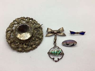 Lot 206 - Aksel Holmsen; A Norwegian Enamel Brooch,...