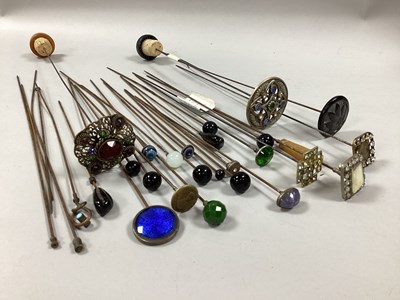 Lot 202 - A Collection of Assorted Vintage Hatpins,...