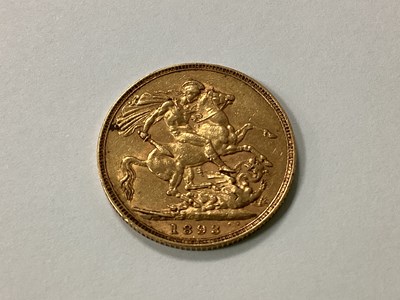 Lot 262 - 1893 Victoria Gold Sovereign.
