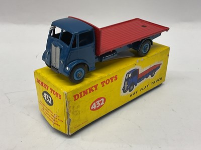 Lot 885 - Dinky Toys No 432 Guy Flat Truck, mid blue...