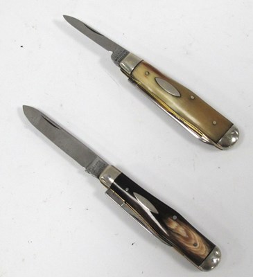 Lot 1302 - A Pair Of Two Blade Folding Pocket Knives,...