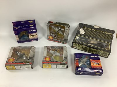 Lot 378 - Six boxed Diecast model military aircraft and...