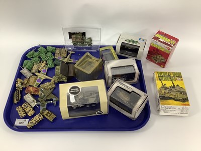 Lot 802 - A quantity of Diecast and plastic military...