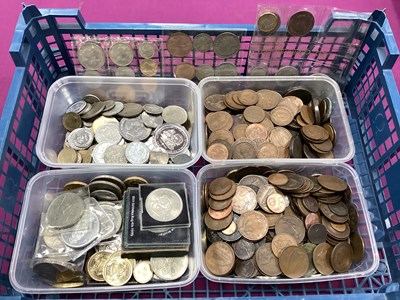 Lot 521 - Large Collection Of GB And World Coinage,...