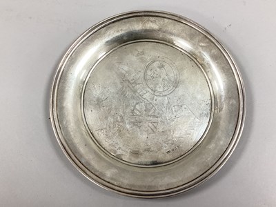 Lot 8 - A Hallmarked Silver Commemorative Plate,...