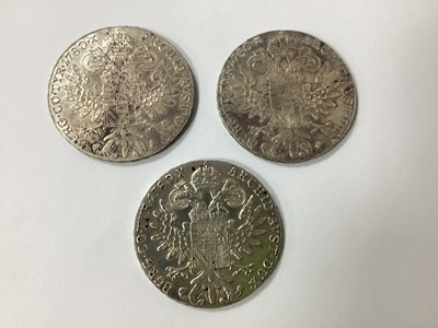 Lot 600 - Three 1780 Maria Theresia Silver Thaler...