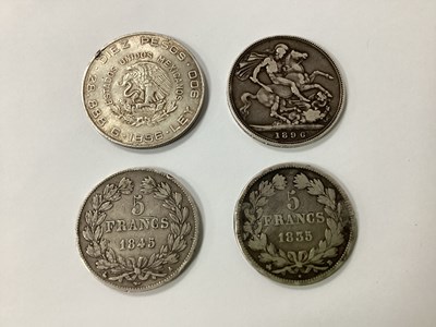 Lot 591 - Four Silver Coins, including an 1896 Victoria...