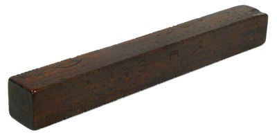 Lot 1315 - A Wooden Calendar, of rectangular form,...