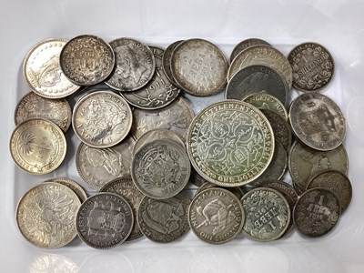 Lot 576 - Collection Of Silver World Coinage, includes a...