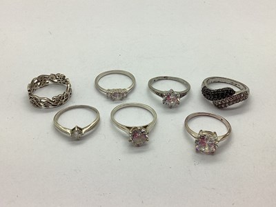 Lot 108 - A Collection of "925" and Other Stone Set...