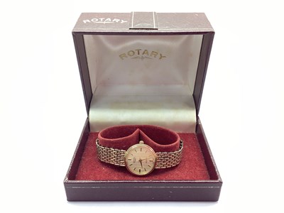 Lot 296 - Rotary; A 9ct Gold Cased Ladies Wristwatch,...