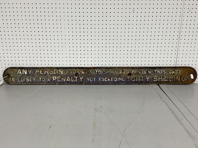 Lot 309 - Railwayana - A Cast Iron LNER sign 'ANY...