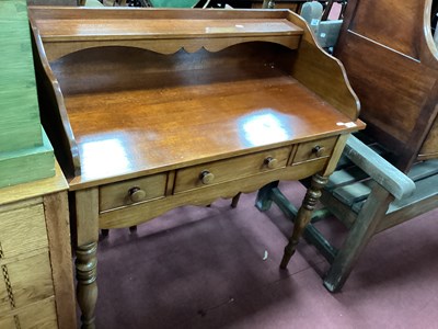 Lot 1565 - Mahogany Side Table, with 3/4 gallery, upper...