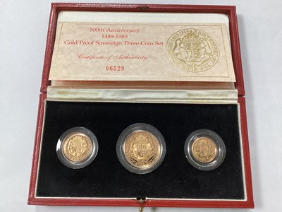 Lot 701 - 1989 Royal Mint Gold Proof Sovereign Three...