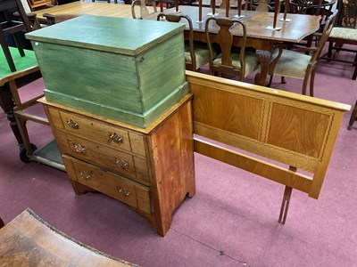 Lot 1563 - Oak Inlaid Chest of Drawers, with three long...
