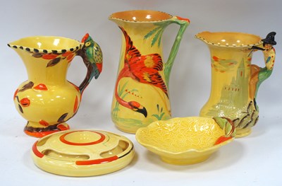 Lot 1170 - Art Deco Pottery Burleigh Jug Vases (x 2),...