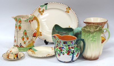 Lot 1175 - Barker Bros Jug, Myott cup and saucer, Woods...