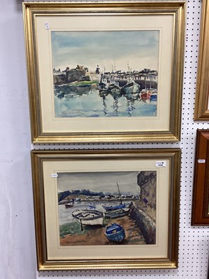 Lot 1528 - Rene Le Forestier (1903-72) Moored Boats with...