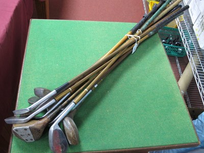 Lot 672 - Golf Hickory Shafted Clubs (6), including Tait,...