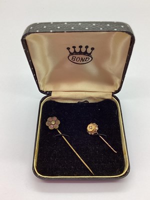 Lot 161 - An Antique Style Diamond Inset Stick Pin, the...