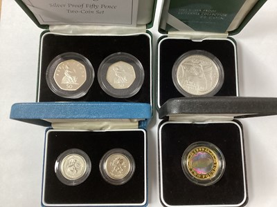 Lot 618 - Collection Of Royal Mint Silver Proof Coins,...
