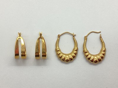 Lot 173 - Uno Aerre; A Pair of Modern "375" Hoop...