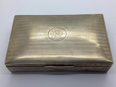 Lot 21 - A Hallmarked Silver Cigarette Box, Birmingham...