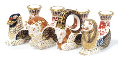 Lot 1203 - Four Royal Crown Derby Mythical Beasts...