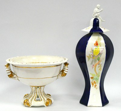 Lot 1075 - An Early XIX Century Waisted Hexagonal Vase...
