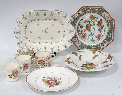 Lot 1194 - A Meissen Dish with Moulded Foliage Border...