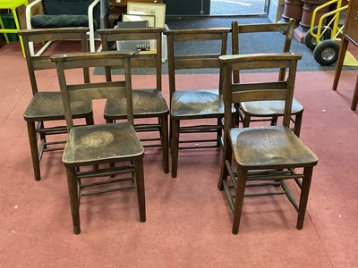 Lot 1583 - A Set of Five Early XX Century Ash-Elm Church...