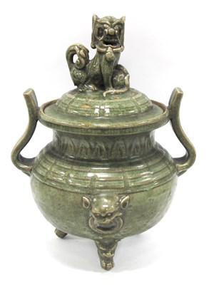 Lot 1346 - Oriental - Chinese Pottery Incense Burner,...