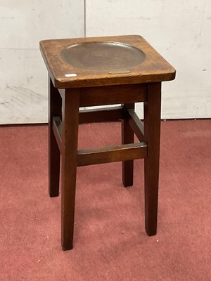 Lot 1604 - Early XX Century Oak Stool Featuring Cockayne...