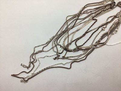 Lot 212 - Three Hallmarked Silver Chains In Assorted...