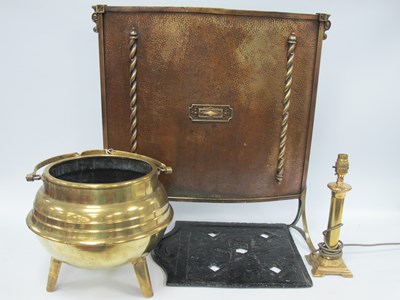 Lot 1451 - Cast Iron Fireback Featuring Six Pointed Star,...