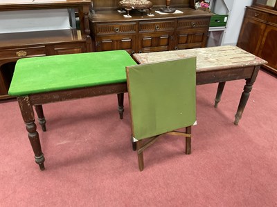 Lot 1561 - XIX Century Painted Pine Table, on turned and...