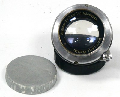 Lot 1398 - Ernst Leitz Wetzlar Summar 5cm f/2 lens add...