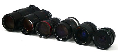 Lot 1392 - Lenses; Vivitar MC Wide Angle 19mm f/3.8,...
